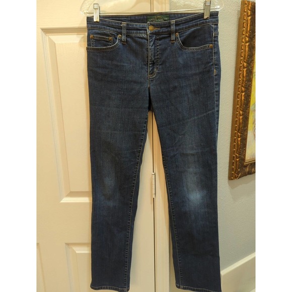 LRL Lauren Jeans Co. Ralph Lauren Women Sz 6 Straight Leg Blue Denim Y2k - Picture 1 of 5